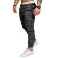Chinos Herr - Chino joggers med cargofickor Antracitgråa