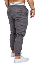 Chino joggers - Gråa Chinos Cargobyxor