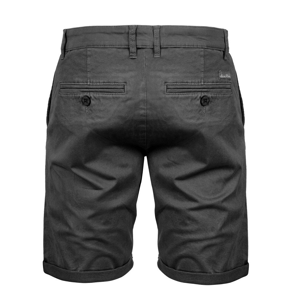 Chino shorts Herr - antracitgrå bakifrån