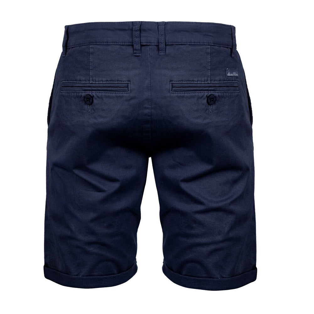 Chino shorts Herr - Mörkblåa bakifrån