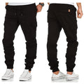 Chino joggers med benfickor och stretch svarta