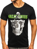 Cool printed T-shirt Great Genius - Svart