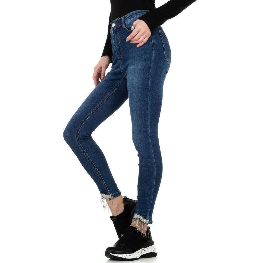 Damjeans med hög midja och stretch - jeans dam från sidan