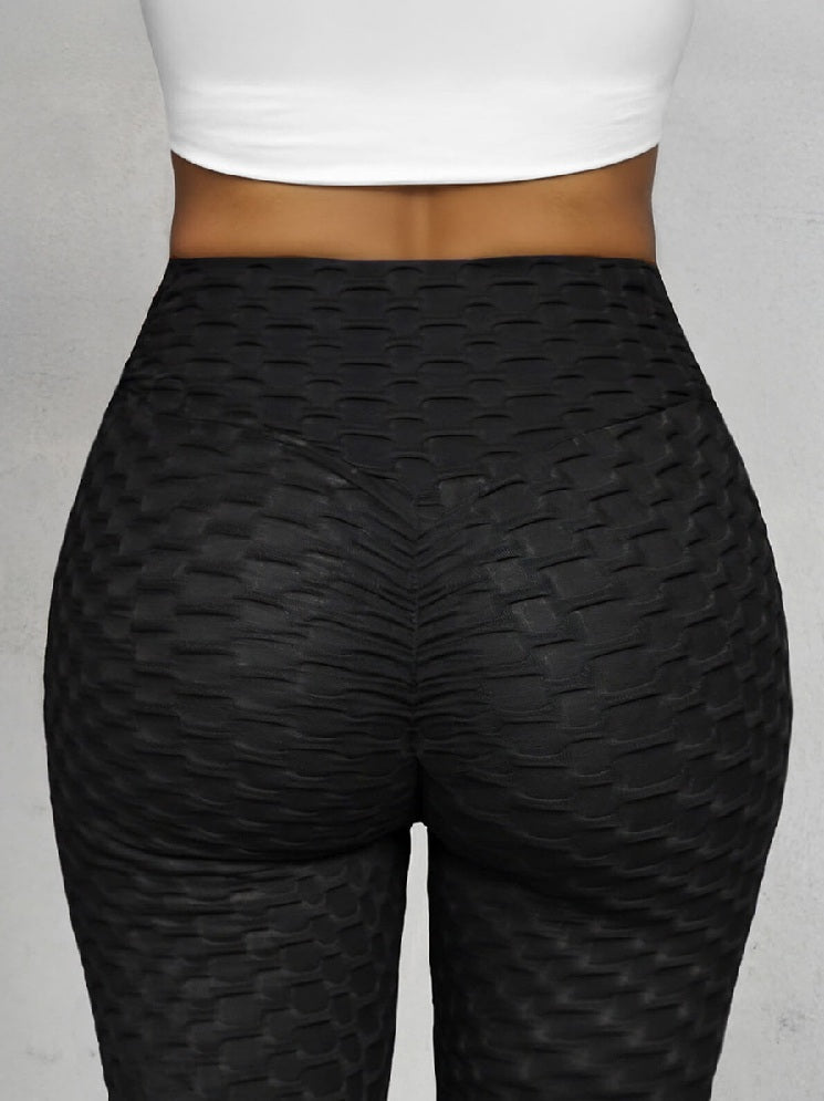 Cykelbyxa med Struktur - Svarta Damshorts zoomad