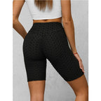 Cykelbyxa med Struktur - Svarta Damshorts bakifrån