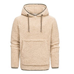Fleece huvtröjor - Herrtröjor fleece med huva beige