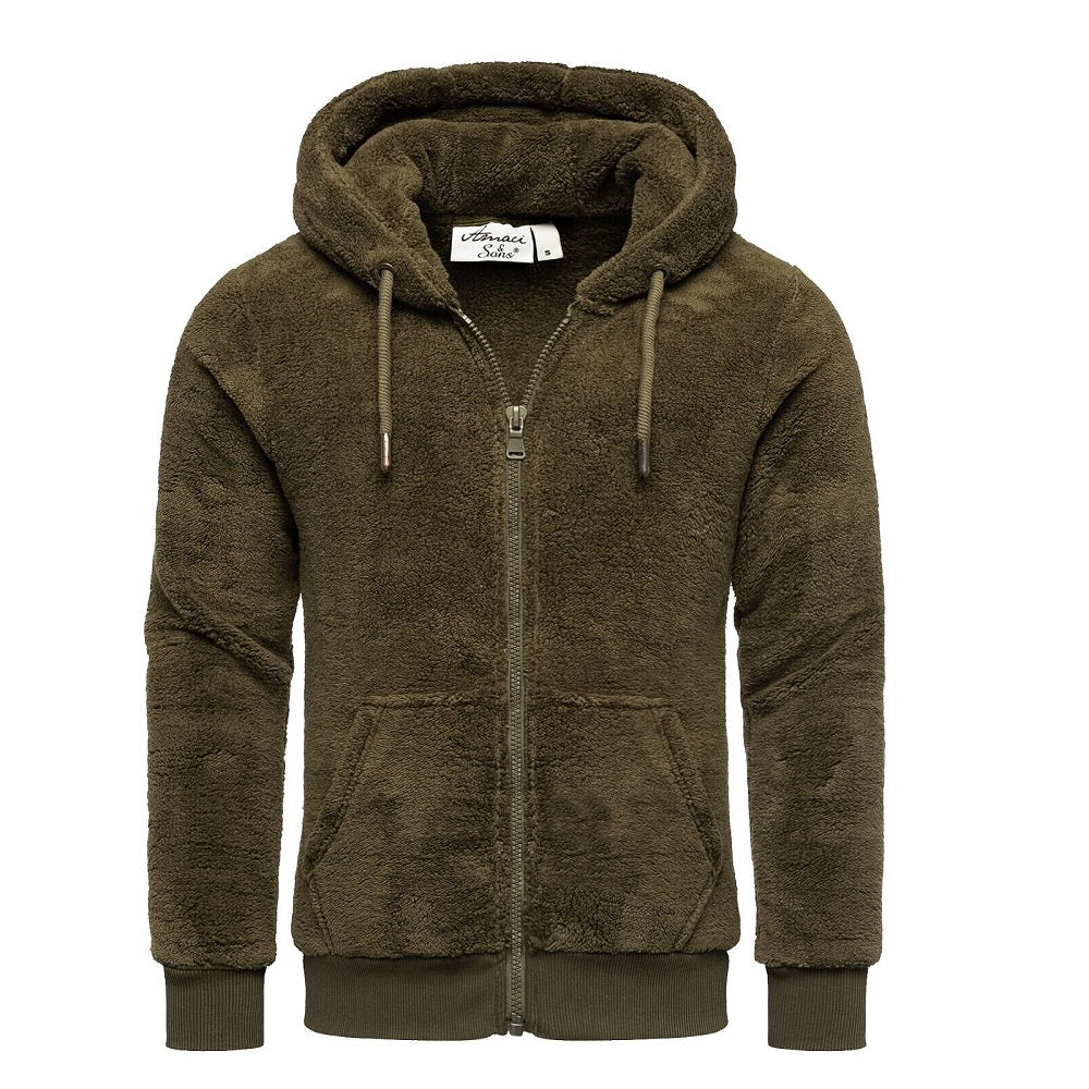 Fleece Zip Hoodie Herr – Mjuk huvtröja med dragkedja | Amaci & Sons - JHN Sport