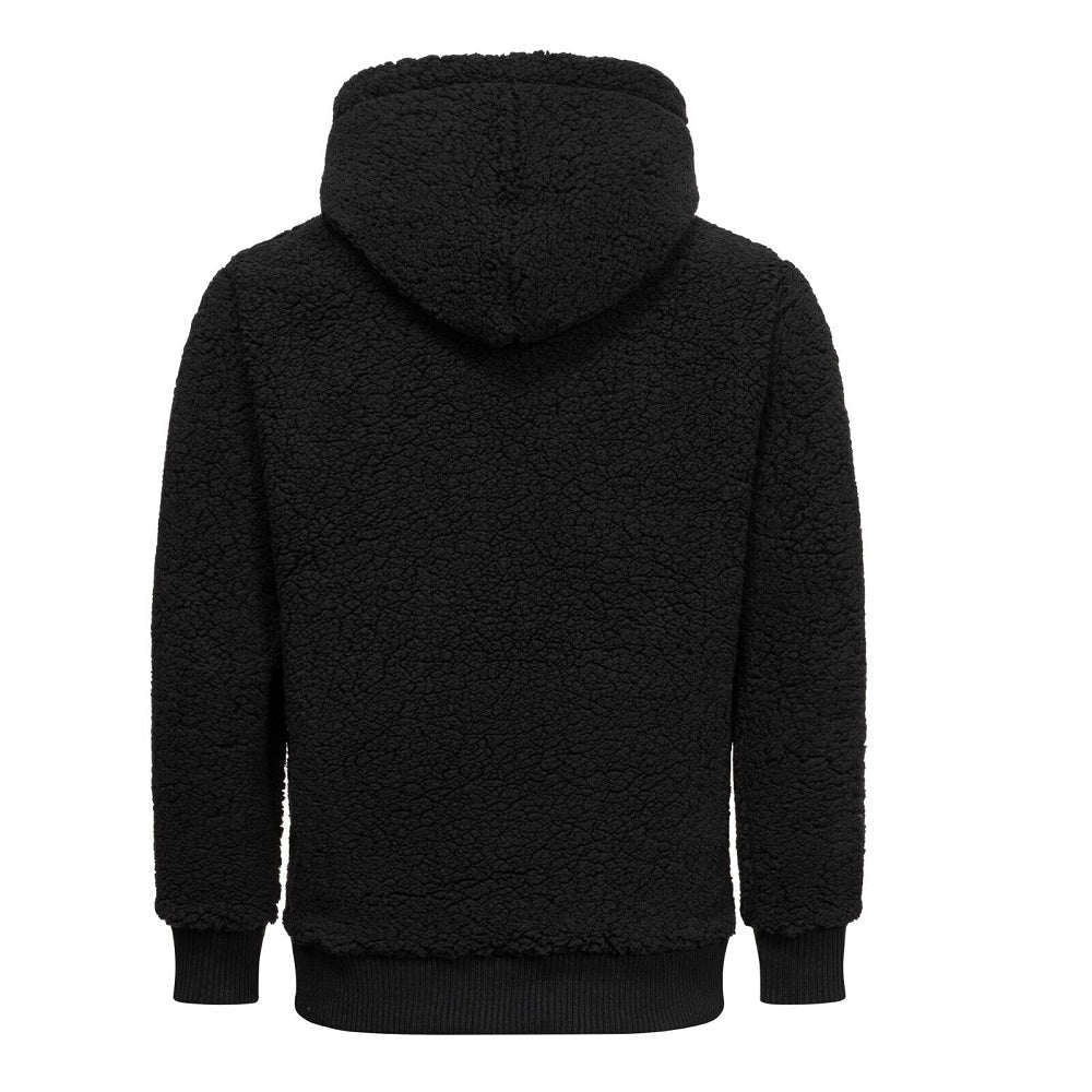 Huvtröjor Fleece - Herrtröjor - Fleecetröjor i flera färgval svart bakifrån