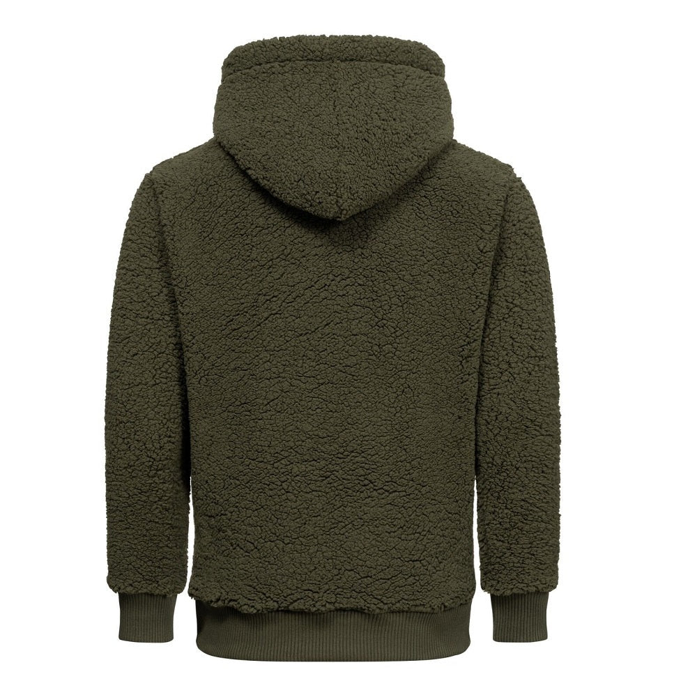 Huvtröjor Fleece - Herrtröjor - Fleecetröjor i flera färgval grön bakifrån