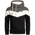 Amaci & Sons flerfärgad hoodie herr mörkgrå vit svart