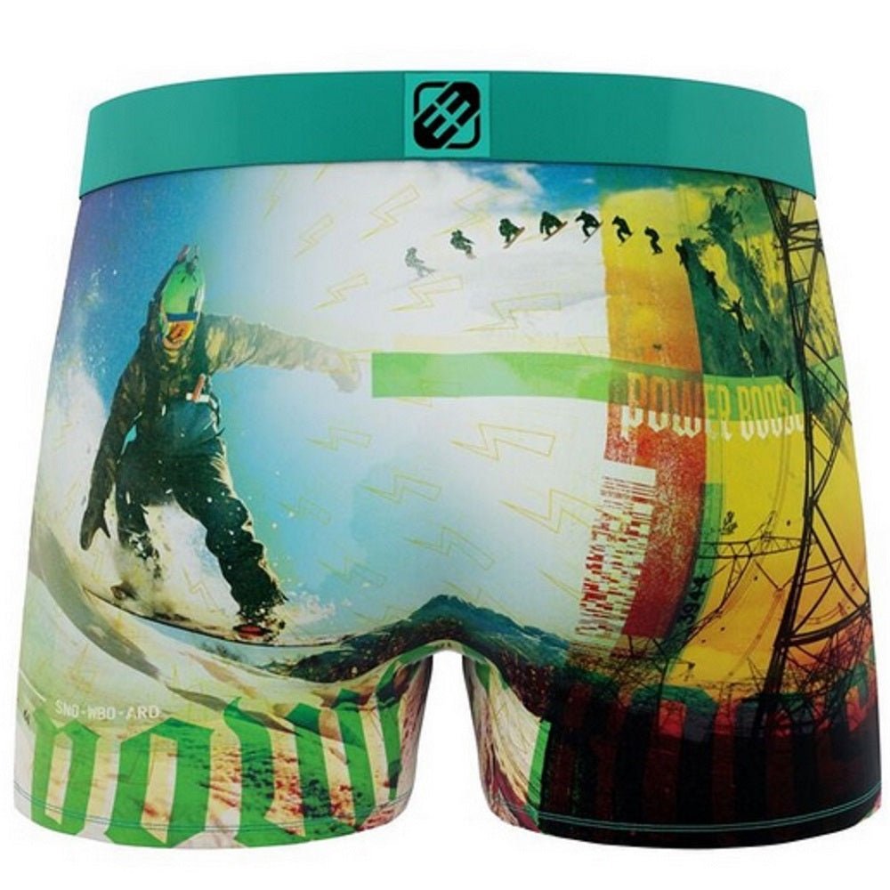 Freegund boxershorts för herrar med snowboard tema bakifrån