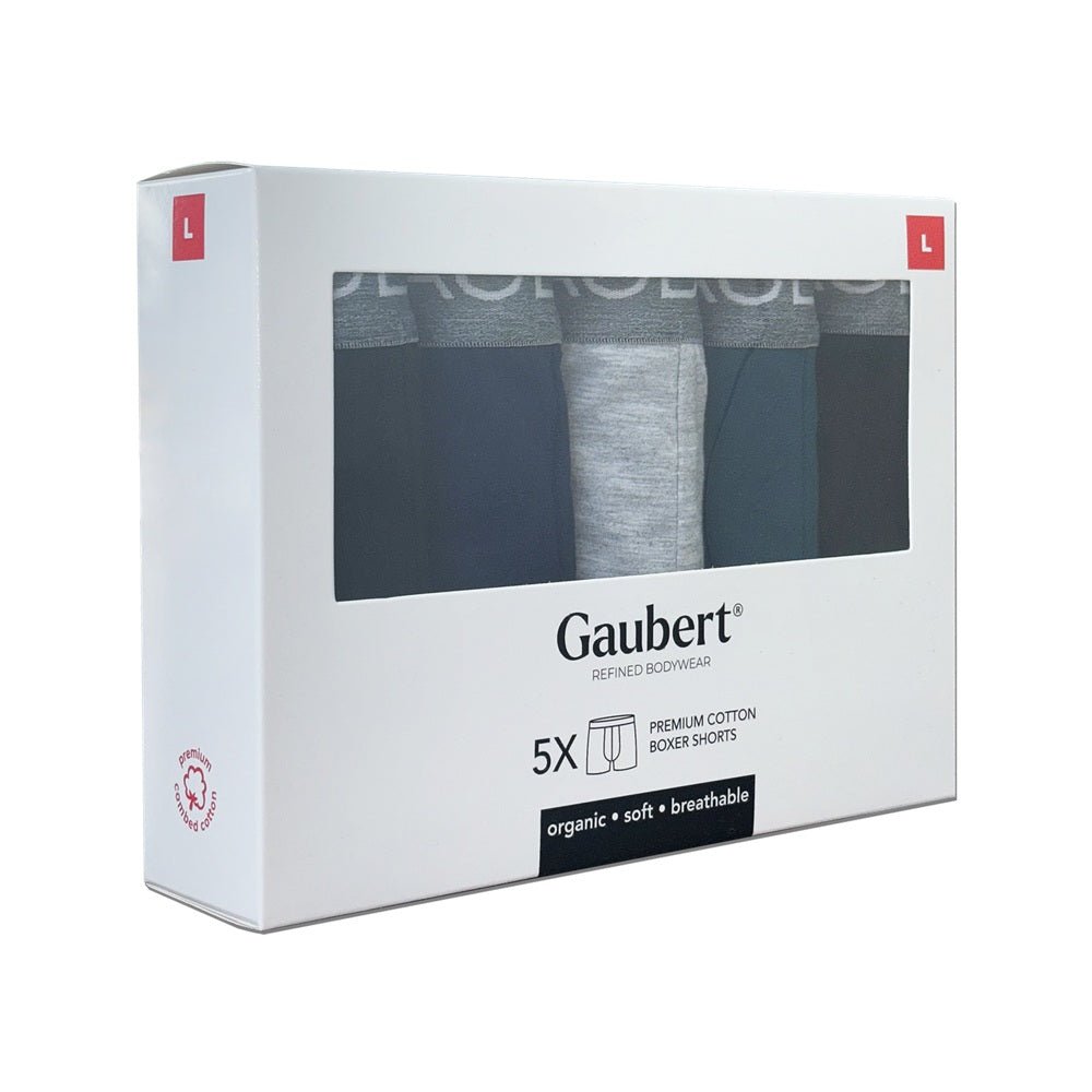 Boxershorts i solida färger 5-pack förpackningen