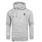 Grå huvtröja herr - melange färgad hoodie