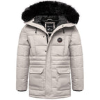 Grå parkas vinterjacka från Amaci & Sons