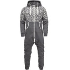 Unisex Vintage onesies - Jumpsuits med luva - grå