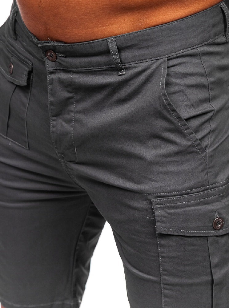 Grafitgråa cargoshorts - Kortbyxor herr zoomad