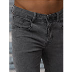 Grafitgrå slim fit herrjeans front