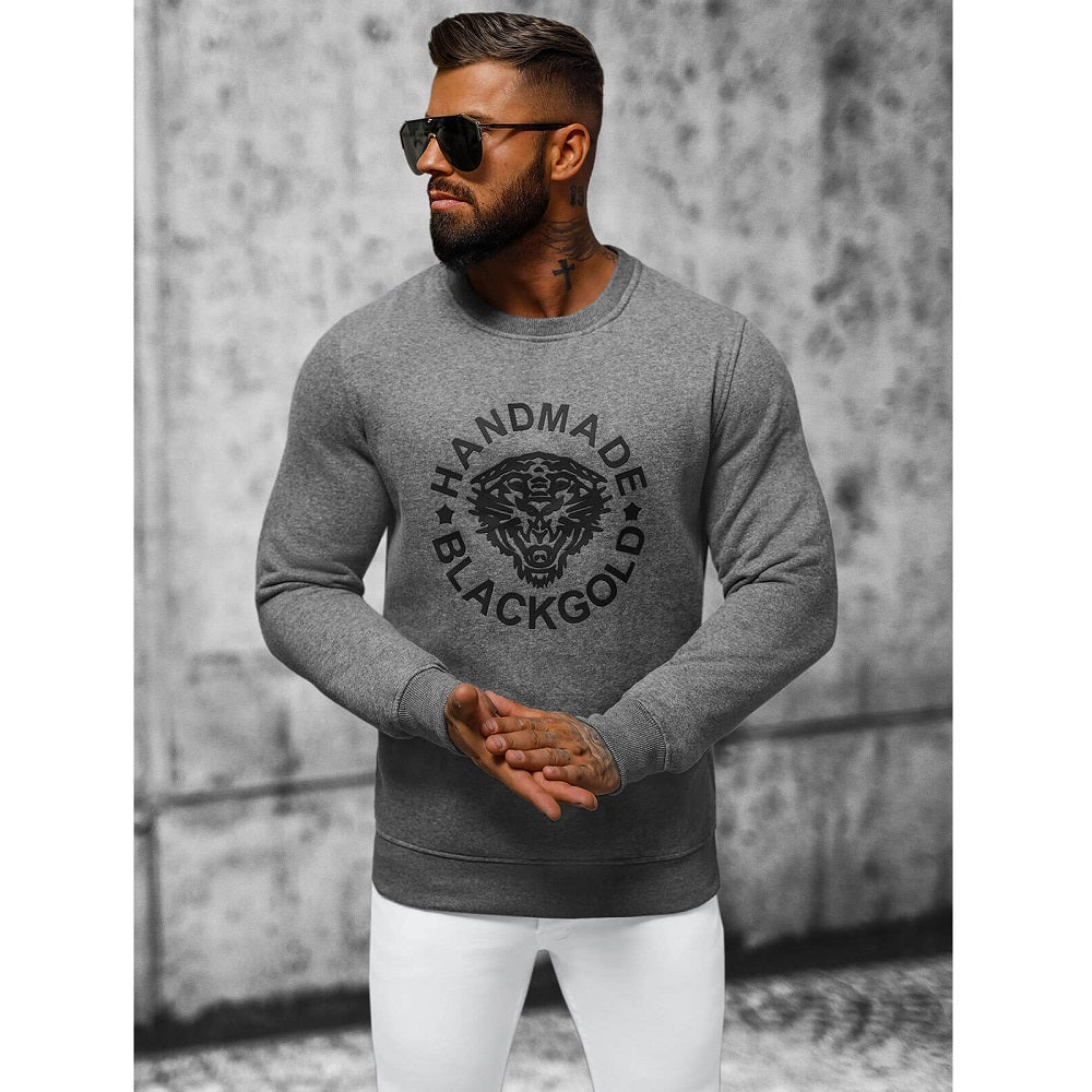 Grafitgrå tröja BlackGold - Sweatshirt framifrån