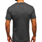 Grafitgrå basic t-shirt - Rund hals bakifrån