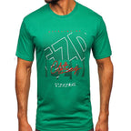 Printed grön T-shirt - Herrtröja med tryck