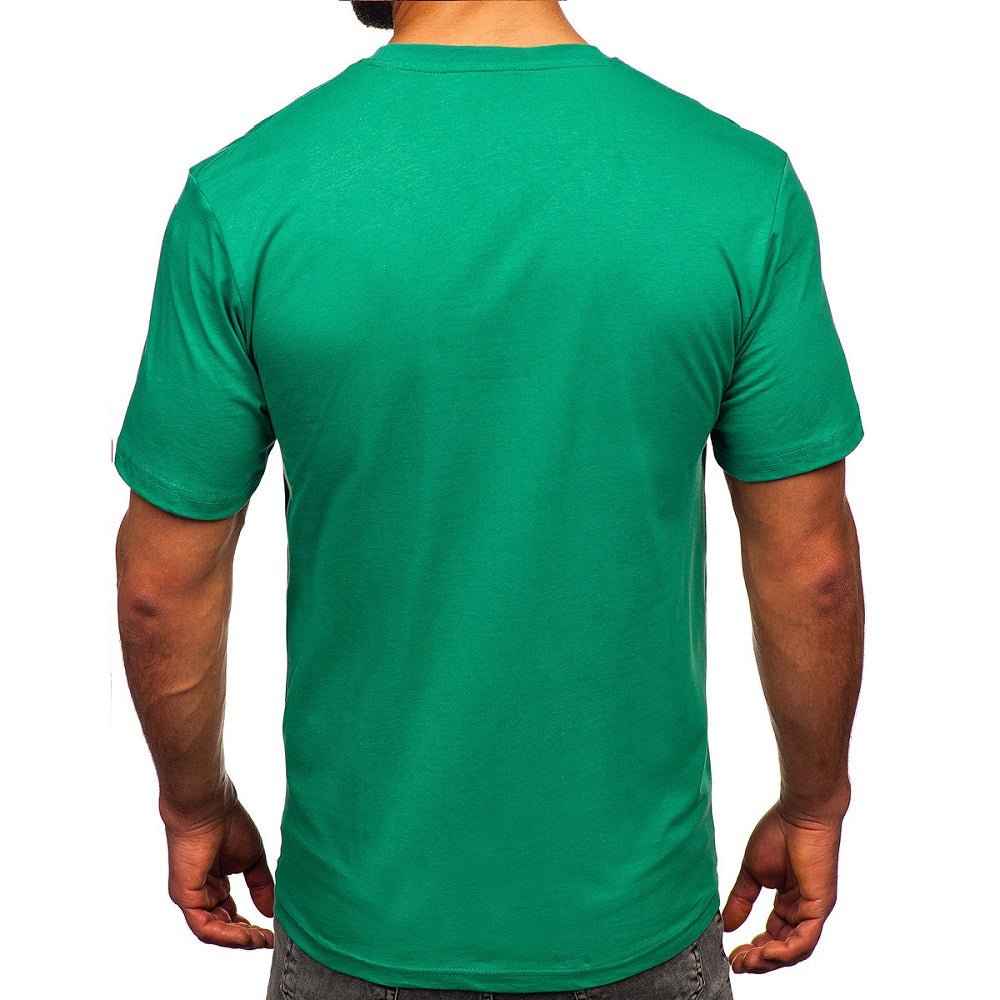 Printed grön T-shirt - Herrtröja med tryck bakifrån