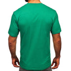 Printed grön T-shirt - Herrtröja med tryck bakifrån