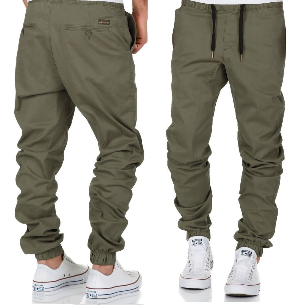 Gröna Herr chinos med stretch