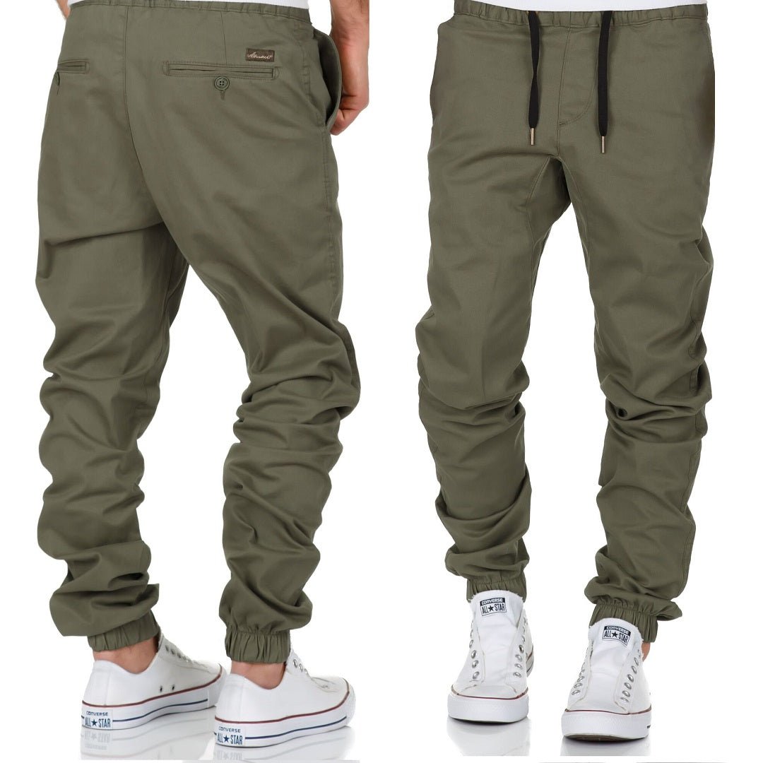 Gröna Herr chinos med stretch