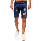Slim fit jeansshorts - Trendsliten mörkblå