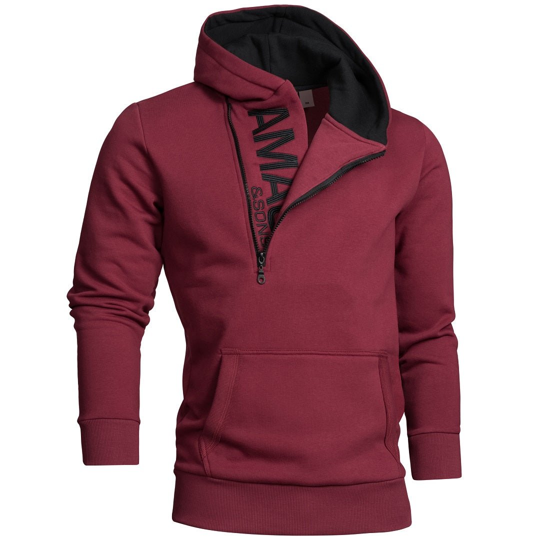 Half zip Hoodie med luva - JHN Sport