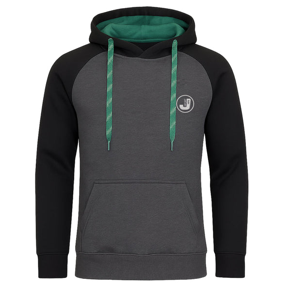Mörkgrå hoodie modell göteborg