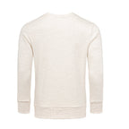 Beige melange sweatshirt herr bakifrån