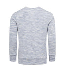 Herr sweatshirt i blå melange - bild bakifrån