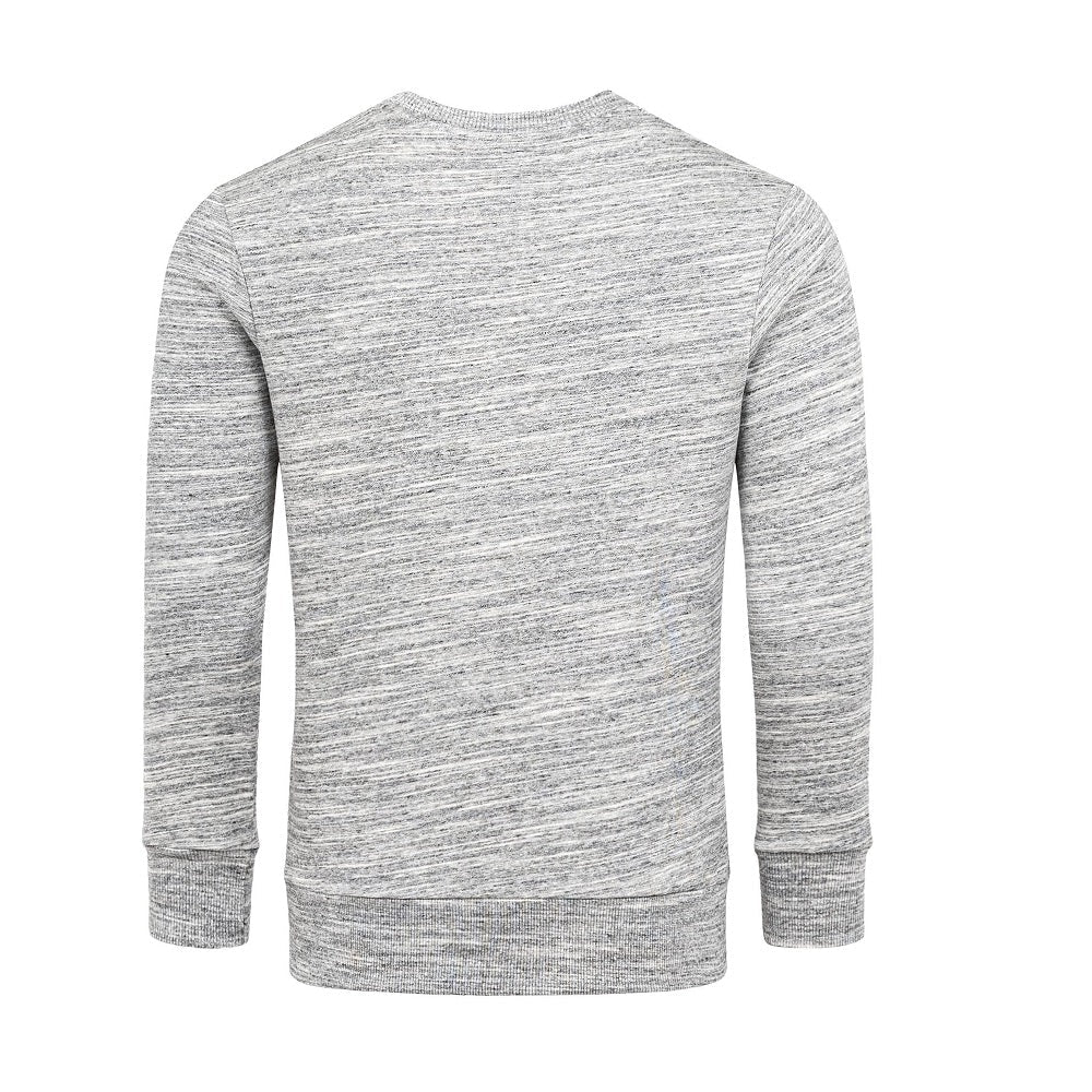 Grå melange sweatshirt - Herrtröja bakifrån