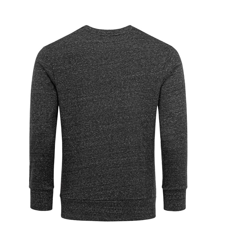 Svart melange sweatshirt herr bakifrån