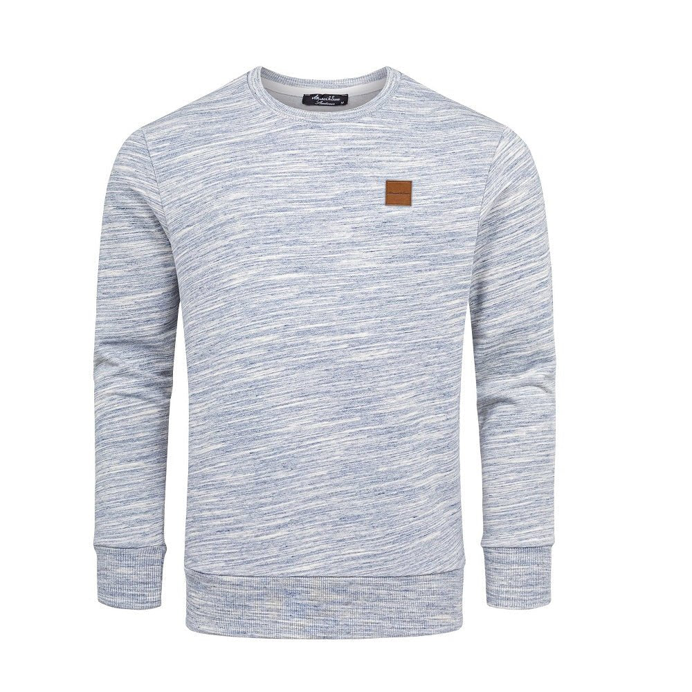 Sweatshirts melange färgade herrtröjor i fler färgval blå