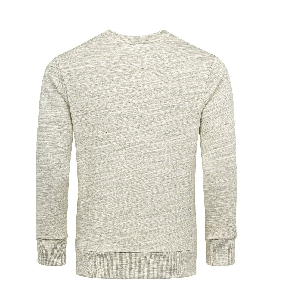 Sweatshirts melange färgade herrtröjor i fler färgval grön bakifrån