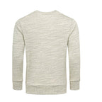 Sweatshirts melange färgade herrtröjor i fler färgval grön bakifrån