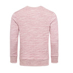 Sweatshirts melange färgade herrtröjor i fler färgval röd bakifrån