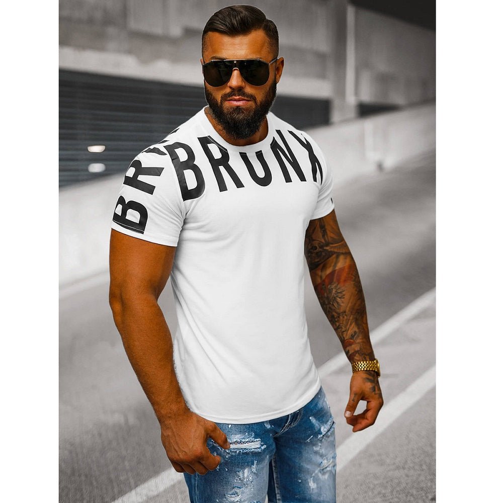 Vit kortärmad tröja - T-shirt Bronx sidan