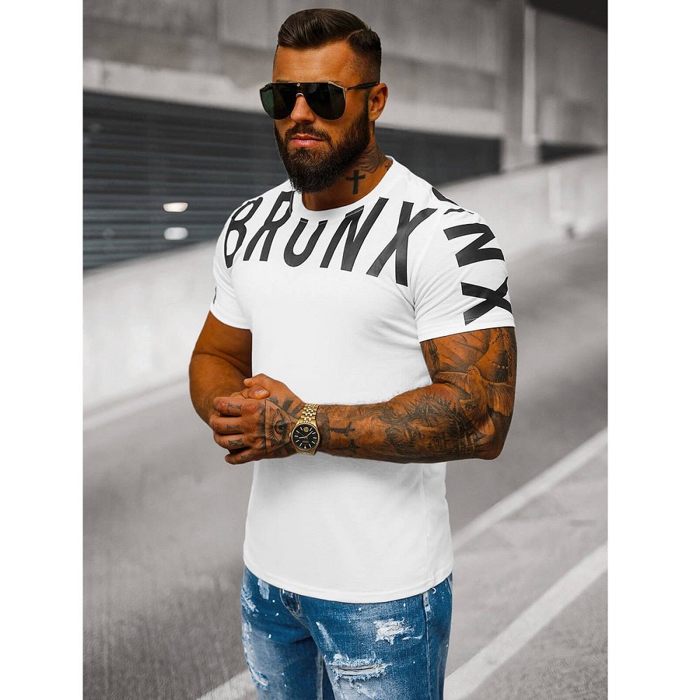 Vit kortärmad tröja - T-shirt Bronx sida