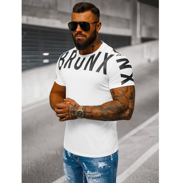 Vit kortärmad tröja - T-shirt Bronx sida