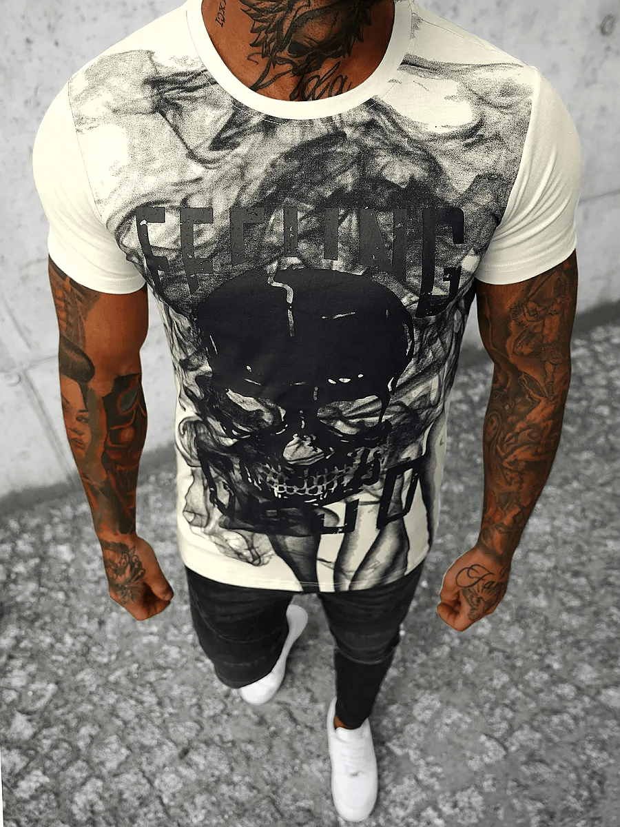 Herr T-shirts - Printed front - 4 olika färger - Utförsäljning