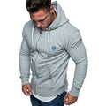 Zip hoodie herr - stilren grå huvtröja