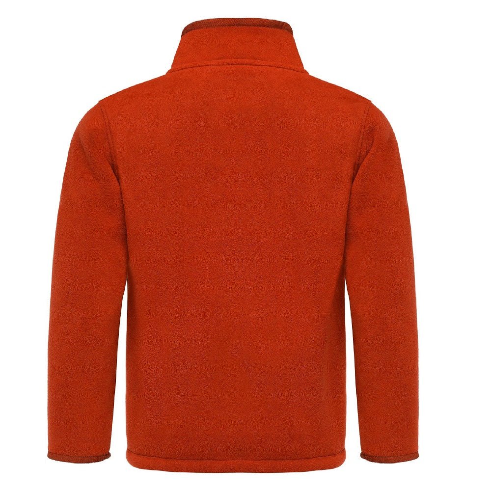 Vinterjacka röd - Herrjacka Fleece - bakifrån