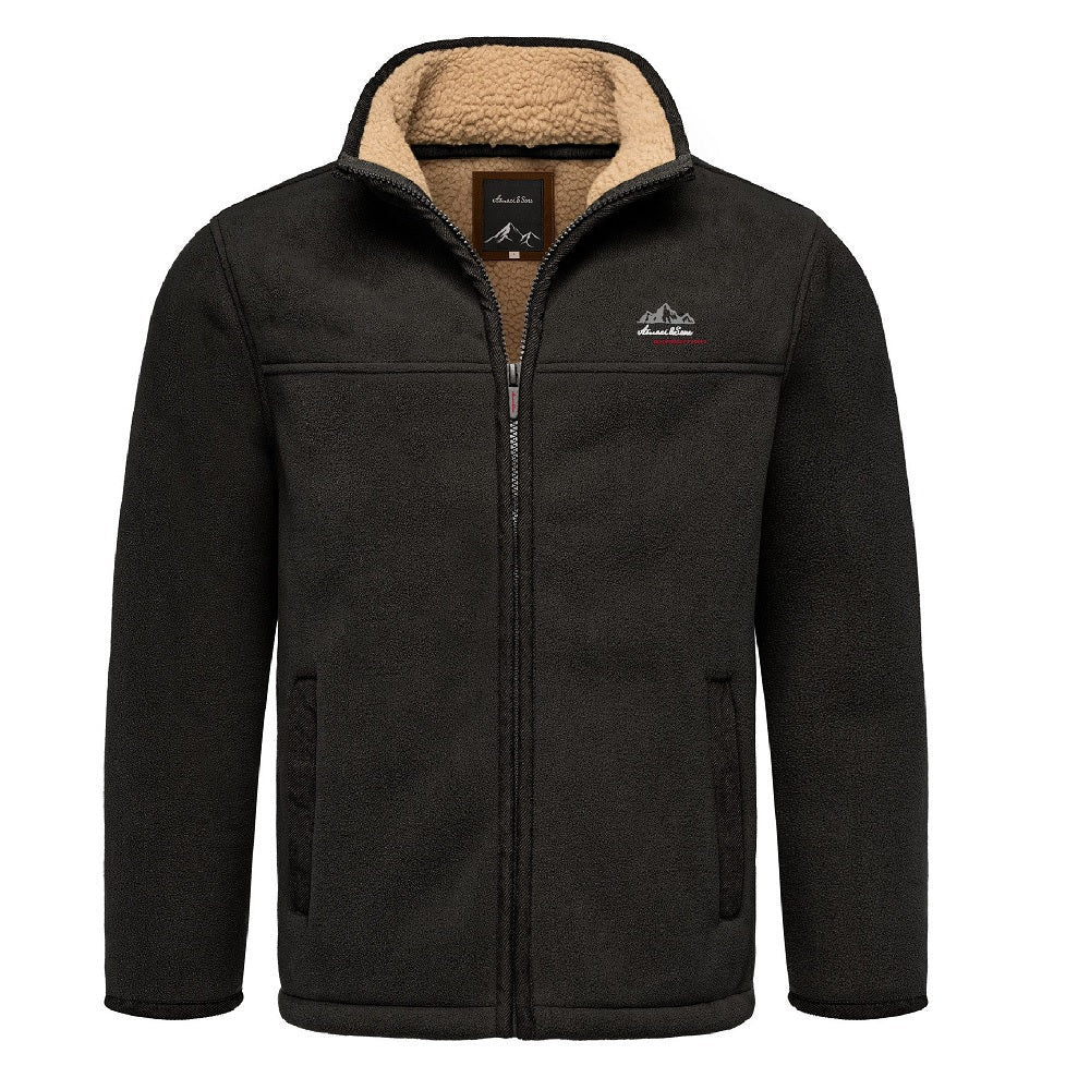 Svart herrjacka fleece - Vinterjacka