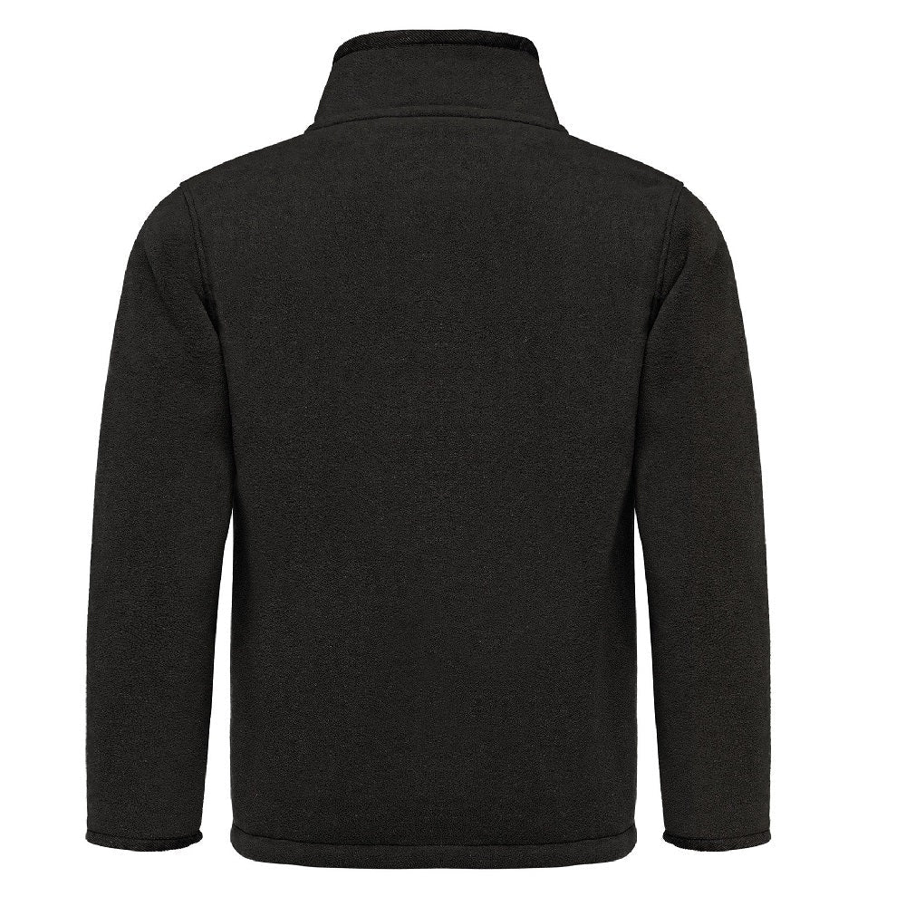 Svart herrjacka fleece - Vinterjacka bakifrån