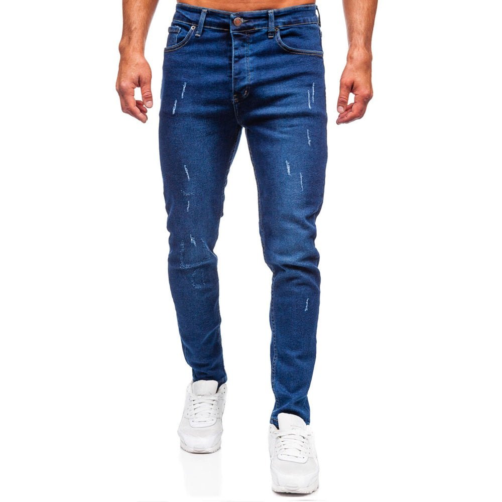 Mörkblå slim fit herrjeans