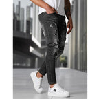 Herrjeans slim fit svarta jeans från sidan