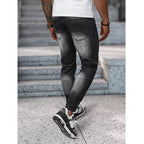 Slim Fit Jeans - Svarta Herrjeans bakifrån